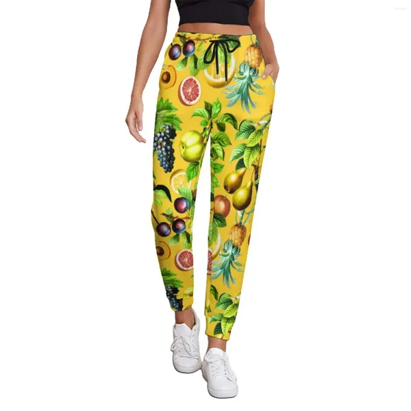 Pantalon pour femmes Ananas baggy Femmes Tropical Print Fruit Papte de survêtement décontracté AUTOM CUSTUME A esthétique Big Size Idea Gift Idea