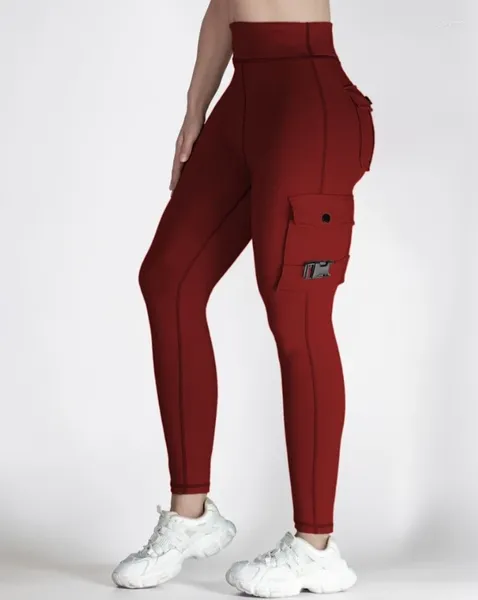 Pantalons pour femmes, conception de poche, pour jeunes et filles minces, Leggings de Yoga, de sport, d'activité, en Stock