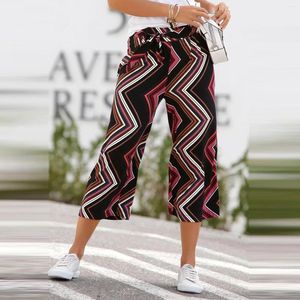 Damesbroeken Afdrukken Wide-pijtenbroeken Dames Casual High Taille Long Boho Beach met zakken Dun Streetwear Ropa Mujer