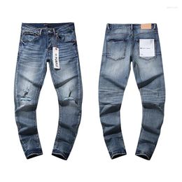 Damesbroeken Purple Brand 2024 Street Trend Jeans gescheurd Cut-Out Design Rechte Slim Fit