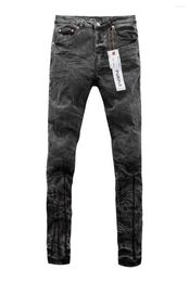 Damesbroek Purple Brand Jeans Divered broek bedrukt potloodlabel getinte zwarte reparatie lage raise skinny denim