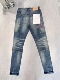 Damesbroek Paarse Jeans Mode Hoge kwaliteit Street Fix Lage skinny denimbroek 28-40 MAAT