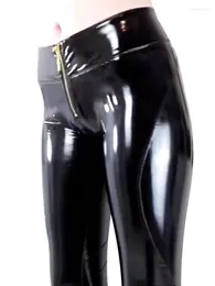 Pantalon féminin PVC Latex Ammoniac Night Club Tenues de femme Vêtements serrés Pant Pantal