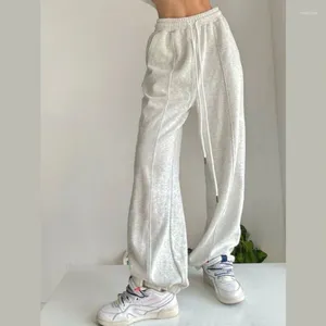 Pantalon femme Qweek gris Jogger femmes hanche surdimensionné Baggy pantalons de survêtement Harajuku pantalon solide coréen Dongdaemun 2023 automne
