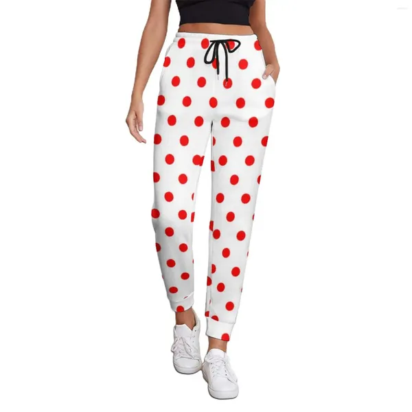 Pantalon féminin à pois