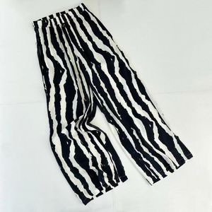 Pantalones de mujer pasarela moda mujer largo 2023 verano estampado cintura elástica damas Casual falda suelta