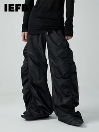 Pantalons pour femmes s IEFB Plissé Cordon Casual Hommes Polyvalent Lâche Taille Haute Designer 2023 Automne Darkwear Pantalon Homme 9A5815 230307