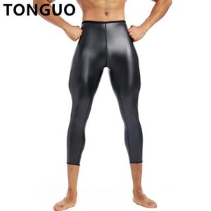 Pantalones para mujer S Hombres Flacos Cuero Cuerpo Shaper Cintura Entrenador High Shapers Control Leggings Compresión Ropa interior Fitness 9pts 231216