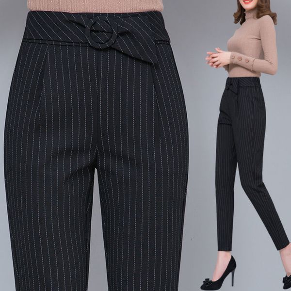 Pantalon féminin Bureau Lady Fashion Striped Craye Suit Koreon Spring Automne Streetwear Femmes Casual Allmatch Slim Straight Tablers 230811
