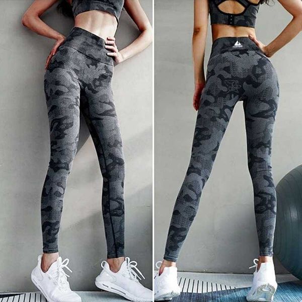 Pantalons pour femmes s Leggings de camouflage sans couture taille haute femmes Sports Camo Fitness Yoga Girl Sport 230523