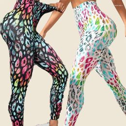 Pantalons pour femmes Leggings de sport sans couture Femmes Taille haute Imprimer Yogo Stretch Fitness Legging Fashions Push Up BuTrainning Jogging