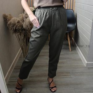 Pantalon féminin Sétins 2024 Coton et boutons de lin