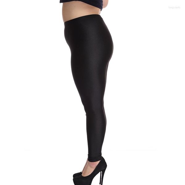 Pantalon Femme Sexy femmes 2023 printemps dames porter des Leggings noirs Capris élégant 3XL 4XL mince Femme taille haute maigre J280