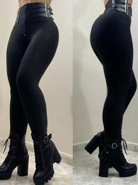 Pantalones de mujer sexy cremallera negro delgado 2024 otoño mujer moda alta cintura flaco lápiz pantalón femenino streetwear pantalones y2k damas