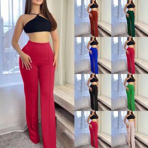 Damesbroeken Solide kleur Casual Tall Trouser For Women Business Dames Leggings rekbaar werk