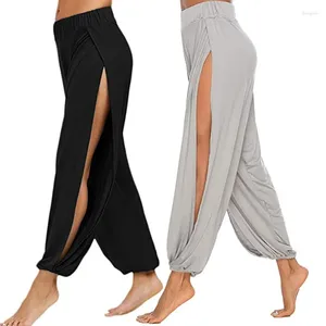 Pantalon de sport pour femmes, fente haute, hippie, Harun, Yoga, jogging, taille, Sweat-shirt décontracté