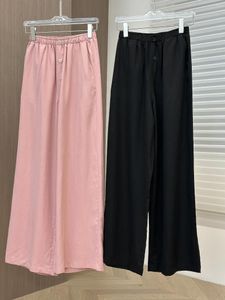 Pantalones de mujer Primavera y verano C Log de pierna amplia C de Fibra Lyocell Fiber de cobre Copper Fibra de seda es absolutamente