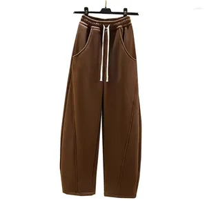 Pantalons pour femmes printemps automne pantalons de survêtement femmes mode jambe large décontracté ample taille haute pantalon 2024