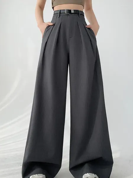 Pantalones de mujeres Spring Summer Mujeres Gris elegantes Cojas