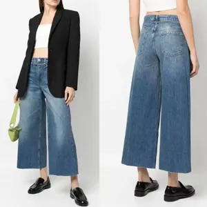 Pantalon féminin printemps d'été femmes hautes jeans en vrac de mode de la mode décontractée
