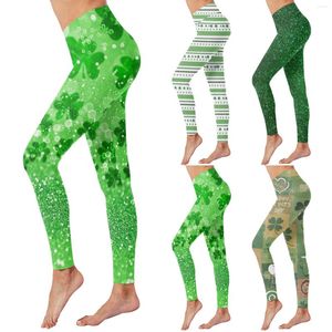 Damesbroek St. Patricks Day Print High Taille Yoga Dames Duds grote zwangerschapskleding schattig met zakken 7/8