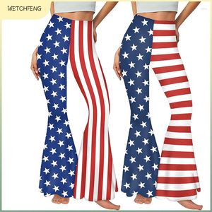 Pantalones de mujeres Flagación de verano Follar holgada de rayas Ropa para mujeres sexy