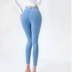 Pantalon féminin jean d'été coréen fashion femmes affaires voyage de haute qualité mi-hauteur slim ajustement polyvalent personnalisé crayon confortable