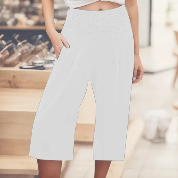 Pantalons de survêtement pour femmes, décontractés, en coton, couleur unie, taille élastique, légers, courts, confortables, culottes pour femmes, paquet de 12