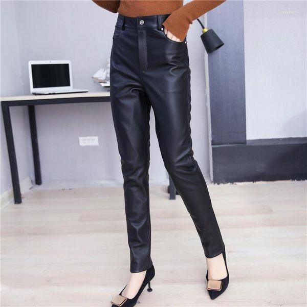 Pantalon femme Tajiyane femme véritable peau de vache pantalon en cuir véritable vêtements vêtements pour femmes 4xl 5xl 6xl Ropa Mujer TN2406