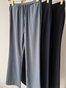 Damesbroeken THE R Herfst- en winterwol Klassiek Basic Elastische taille Modieus Slank Losvallende broek met rechte pijpen