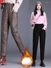 Pantalon femme épais chaud en coton Harem épaissir vêtements de neige coupe-vent femmes Spodnie coréen élastique taille haute pantalons de survêtement