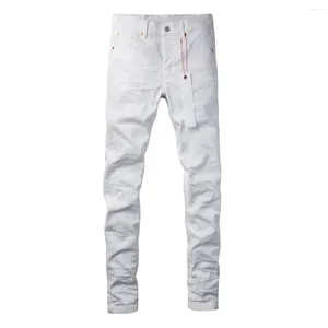 Damesbroeken Topkwaliteit Purple Roca Brand Jeans Street White Fashion Repair Low Raise Skinny Denim