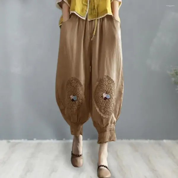 Pantalons pour femmes Trendy Colorfast Femmes Harem Respirant Plus Taille Mi-mollet Longueur Neuvième Vêtements féminins