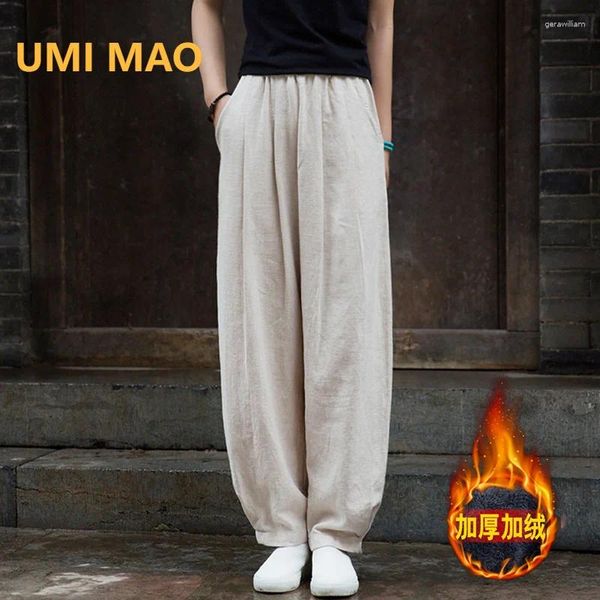 Pantalon féminin Umi Mao pantalon de lin en coton hiver