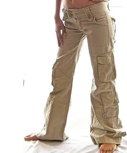 Pantalons polyvalents longs pour femmes, vêtements de travail amples et droits avec boutons multi-poches, dernière température pour les déplacements, printemps 2024