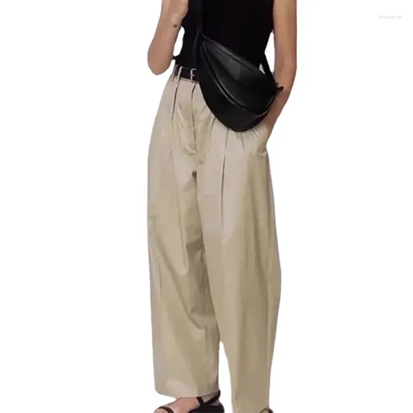 Pantalon femme VII 2024 Marque R Automne Hiver Femme Vêtements Casual Coton Taille Haute Lâche Jambe Droite