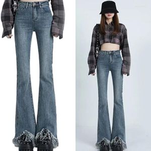 Pantalons pour femmes Vintage des années 90 Pantalon long Harajuku Glands Jeans évasés Streetwear pour femmes