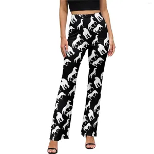 Damesbroek Wit Horse Casual Vrouwelijk Dierlijke print Slim Harajuku uitlopende zomer sexy bedrukte broek