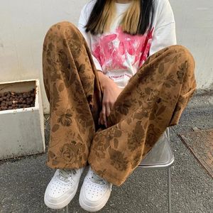 Pantalon femme vente en gros Harajuku femme pantalon à jambes larges mode japonaise pantalons de survêtement décontracté Joggers impression femmes
