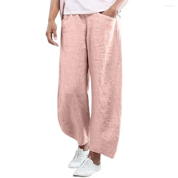 Pantalones de mujeres piernas ancha pantalones elegantes para mujeres vestidos de negocios de alta cintura con ropa de trabajo sólida