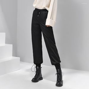 Pantalones de mujer Invierno Mujer 90% Pato blanco Acolchado Lápiz Mujer Cintura alta Sexy Boot Cut Pantalones femeninos PT-478