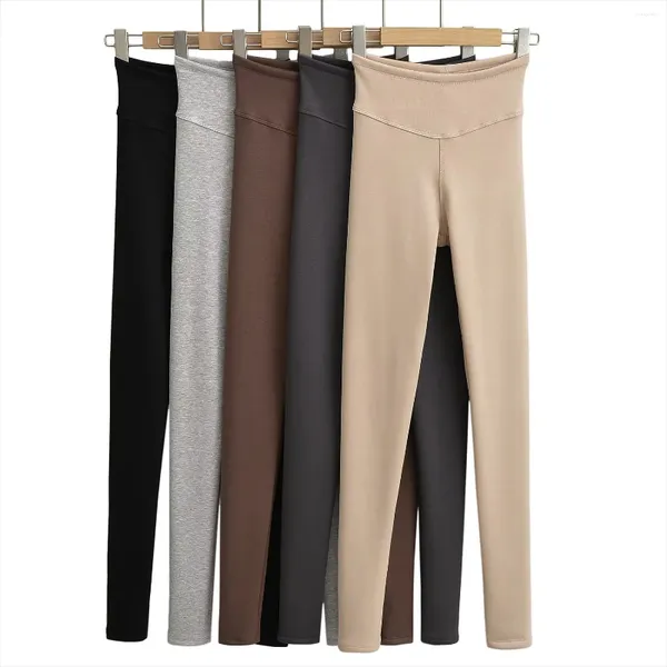 Pantalon féminin hiver y2k vêtements femmes lega skinny yoga crayon coréen crayon décontracté mohaki noir