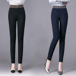 Pantalon femme femme hiver mode velours taille haute Leggings grande taille chaud crayon extensible confortable garder mince T Capris