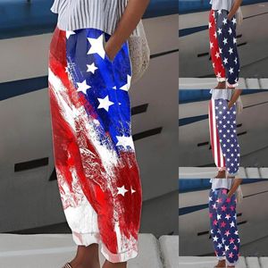 Pantalons pour femmes Casual Jour de l'Indépendance drapeau américain imprime Warm Up Dress pour les femmes d'affaires