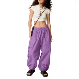 Damesbroek Y2k Cargo Casual Straight Leg High Rise Baggy Joggers-broek met meerdere zakken Streetwear