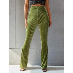 Pantalon féminin Bootcut Yoga Slim Workout Bootleg Velvet Lounge Sweatpants