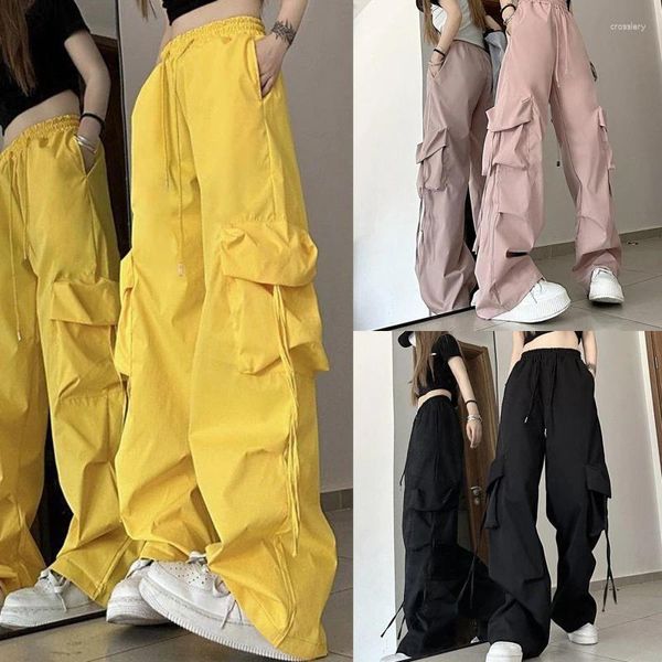 Pantalon féminin Femmes Cargo High Streetwear Streetwear Hip Hop Panton