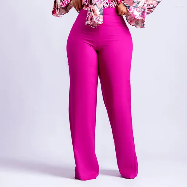 Pantalons Femmes Femmes Élégant Taille Haute Retour Zipper Up Élastique Slim Chic Mode Mode Bas Pantalon Africain Été Printemps Mode