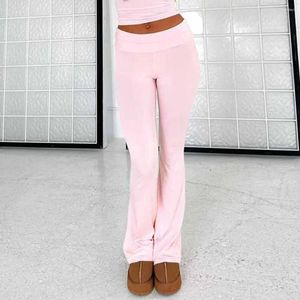 Vrouwen broek vrouwen flare slank fit hoge taille casual streetwear steve bodem pant elastische fitness broek yoga leggings vrouwelijke kleding