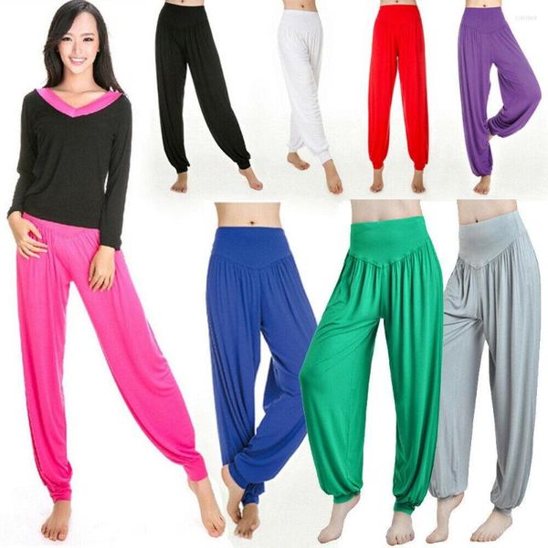 Pantalones de mujer de cintura alta de pierna ancha para mujer, pantalones largos informales para correr, pantalones holgados, mono, pantalones bombachos de talla grande